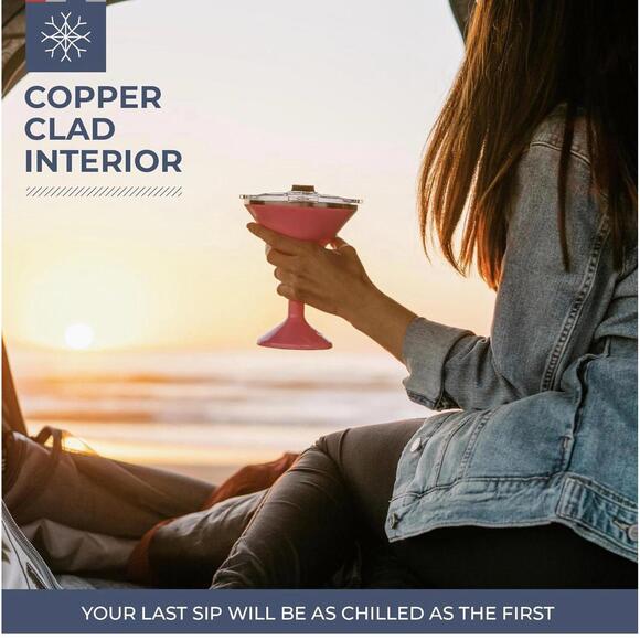 NEW ORCA Tini 13 oz. Dusty Rose Martini - Picture 7 of 9